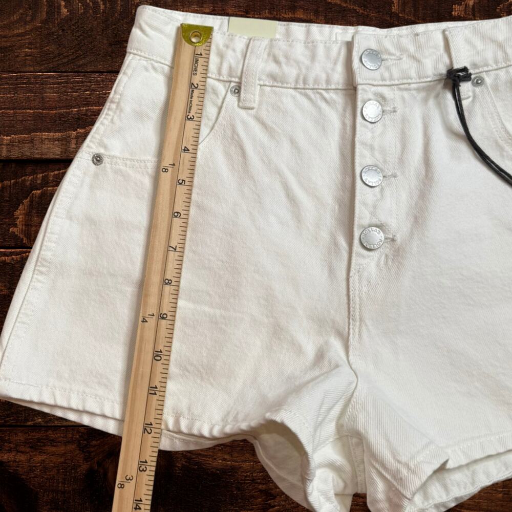 Rolla's Dusters High Rise Slim Button Fly Denim Shorts Vintage White Size 27 - Picture 9 of 10